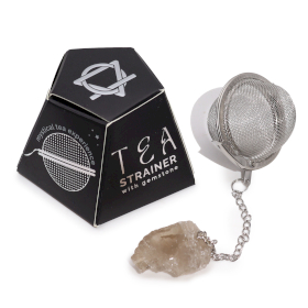 4x Raw Crystal Gemstone Tea Strainer - Smoky Quartz