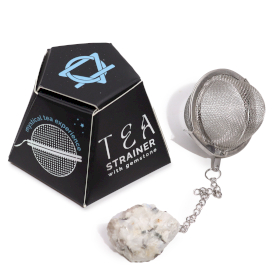 4x Raw Crystal Gemstone Tea Strainer - Rainbow Moonstone