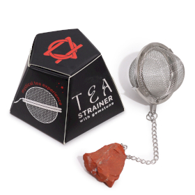 4x Raw Crystal Gemstone Tea Strainer - Red Jasper