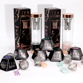 Raw Crystal Gemstone Tea Strainer Starter Pack