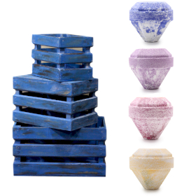 Gemstone Bath Bombs Starter Pack - Blue boxes