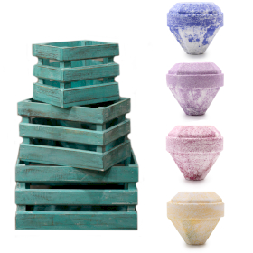 Gemstone Bath Bombs Starter Pack - Green Boxes