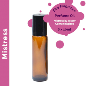 6x Mistress Fine Fragrance Perfume Oil 10ml - White Label