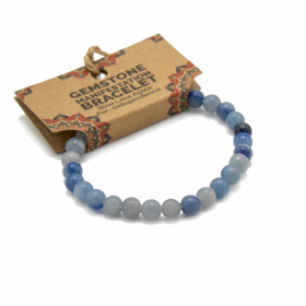 4x Gemstone Manifestation Bracelet - Blue Lace Agate - Independence