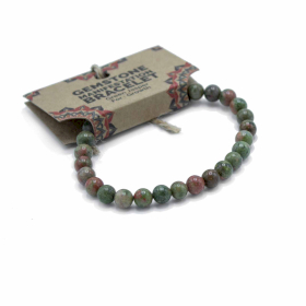 4x Gemstone Manifestation Bracelet - Green Jasper - Growth