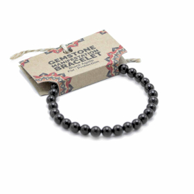 4x Gemstone Manifestation Bracelet - Black Agate - Protection