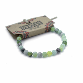 4x Gemstone Manifestation Bracelet - Olive Jade - Healing