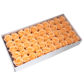 50x Flower Soap for Craft - Med Rose - Peach