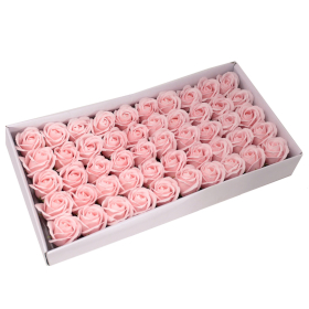 50x Flower Soap for Craft - Med Rose - Pink