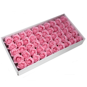 50x Flower Soap for Craft - Med Rose - Blush