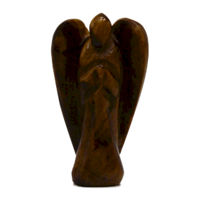 Hand Carved Gemstone Angel - Tiger Eye