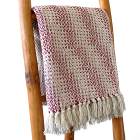 Boho Comfort Throws - 125x150cm - Ruby Two Tone