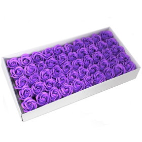 50x Flower Soap for Craft - Med Rose - Lavender