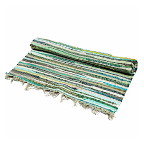 Large Natural Greens Rag Rug - 150x90cm