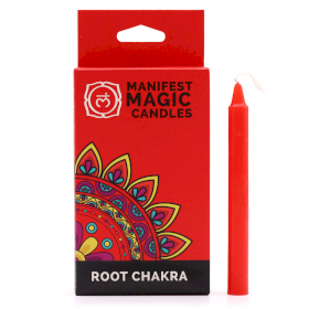 3x Manifest Magic Candles (pack of 12) - Red - Root Chakra