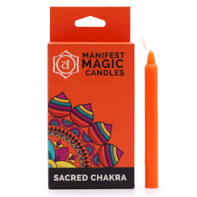 3x Manifest Magic Candles (pack of 12) - Orange - Sacred Chakra