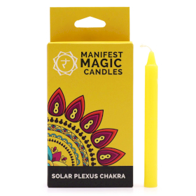 3x Manifest Magic Candles (pack of 12) - Yellow - Solar Plexus Chakra