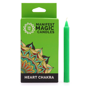 3x Manifest Magic Candles (pack of 12) - Green - Heart Chakra