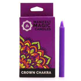 3x Manifest Magic Candles (pack of 12) - Purple - Crown Chakra