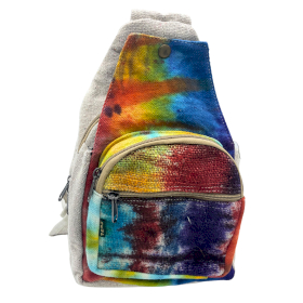 Tie-Dye Hemp Sling Shoulder Bag