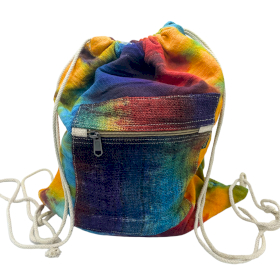 Tie-Dye Hemp String Bag