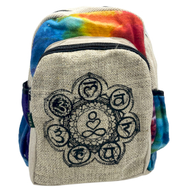 Tie-Dye Hemp Medium Backpack - 7 Chakra