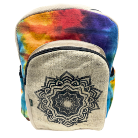 Tie-Dye Hemp Large Backpack - Mandala