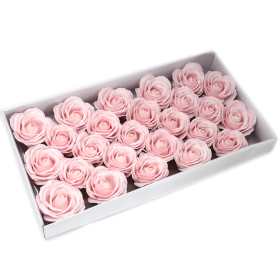 25x Flower Soap for Craft - Lrg Rose - Pink