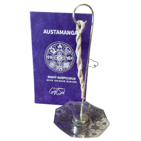 Rope Incense and Silver Plated Holder Set - Astamangal