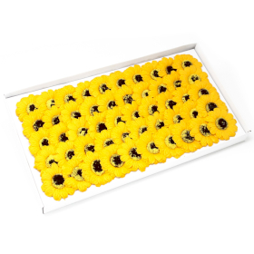 50x Flower Soap for Craft - Sml Sunflower - Yellow