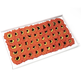 50x Flower Soap for Craft - Sml Sunflower - Orange