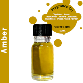10x 10ml Amber Fragrance Oil - Unlabelled