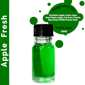 10x 10 ml Apple-Fresh Fragrance Oil - UNLABELLED