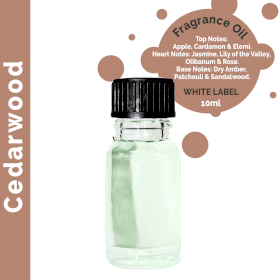 10x 10 ml Cedarwood Fragrance Oil - Unlabelled