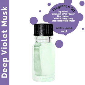 10x 10ml Deep Violet Musk Fragrance Oil - UNLABELLED
