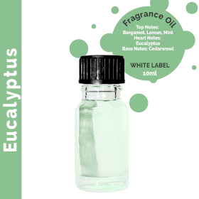 10x 10 ml Eucalyptus Fragrance Oil - Unlabelled