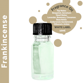 10x 10 ml Frankincense Fragrance Oil - UNLABELLED