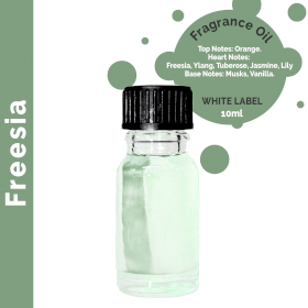 10x 10 ml Freesia Fragrance Oil - UNLABELLED