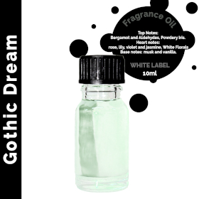 10x 10 ml Gothic Dream Fragrance Oil - UNLABELLED