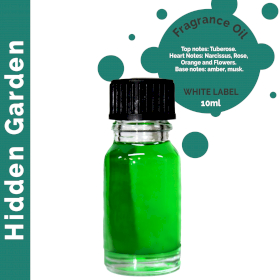 10x 10 ml Hidden Garden Fragrance Oil - UNLABELLED