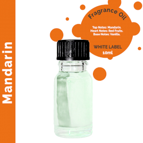10x 10 ml Mandarin Fragrance Oil - UNLABELLED