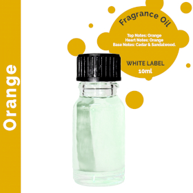 10x 10 ml Orange Fragrance Oil - UNLABELLED