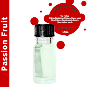 10x 10 ml Passion Fruit Fragrance Oil - UNLABELLED