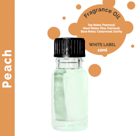 10x 10 ml Peach Fragrance Oil - UNLABELLED