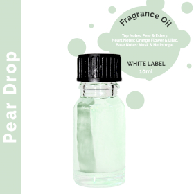 10x 10 ml Pear Drop Fragrance Oil - UNLABELLED