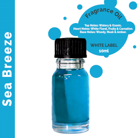 10x 10 ml Sea Breeze Fragrance Oil - UNLABELLED