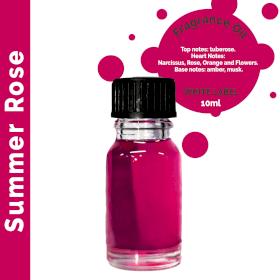 10x 10 ml Summer Rose Fragrance Oil - UNLABELLED