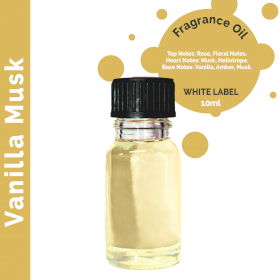 10x 10 ml Vanilla Musk Fragrance Oil - UNLABELLED