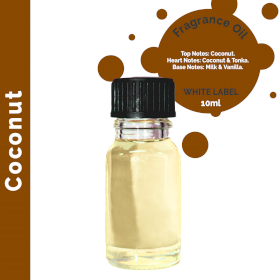 10x 10 ml Coconut Fragrance Oil - UNLABELLED