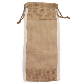 10x Long Washed Jute Pouch - 35x15cm